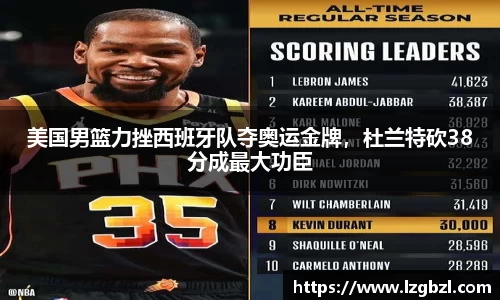 美国男篮力挫西班牙队夺奥运金牌，杜兰特砍38分成最大功臣